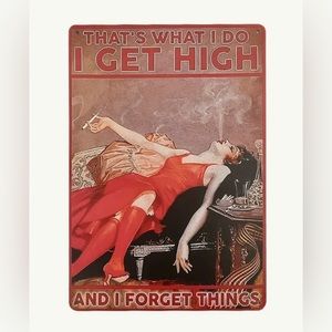 1p retro metal aluminum sign, pre drilled wall decor.